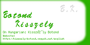 botond kisszely business card